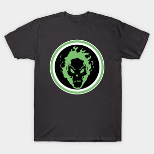 flaming skull halloween icon T-Shirt